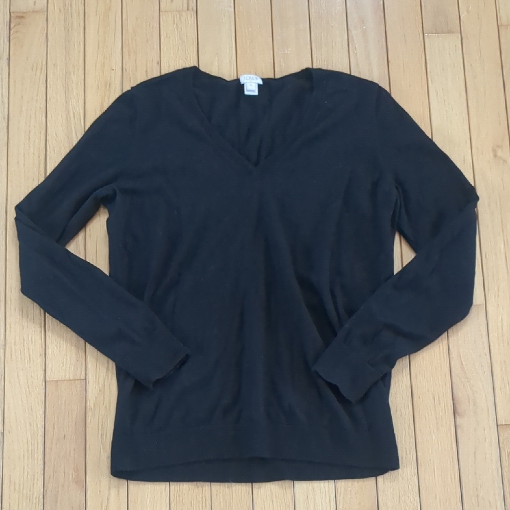 J. Crew Black Cotton Sweater